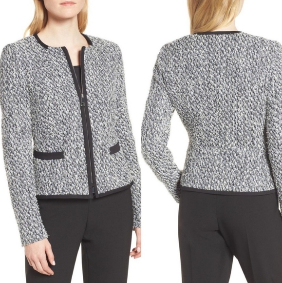 Hugo Boss Jackets & Blazers - NWOT Hugo Boss Kalaila Tweed Zipper Jacket‎ size 4